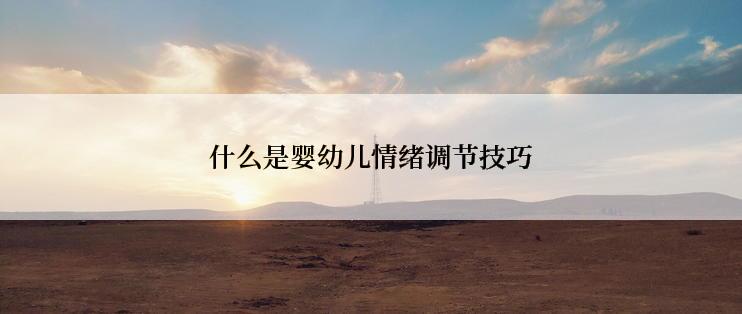 什么是婴幼儿情绪调节技巧