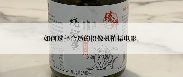 如何选择合适的摄像机拍摄电影。