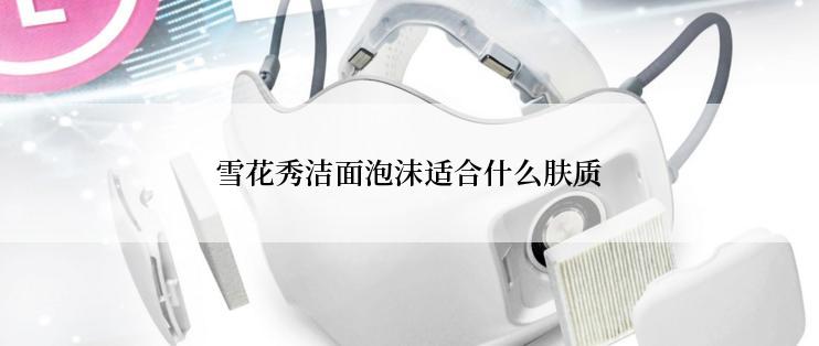 雪花秀洁面泡沫适合什么肤质
