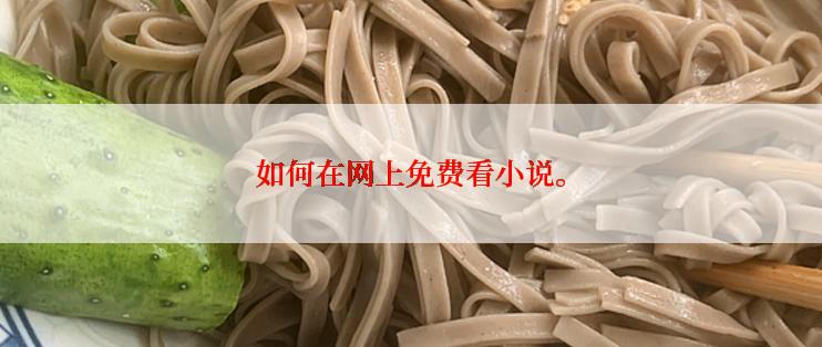 如何在网上免费看小说。