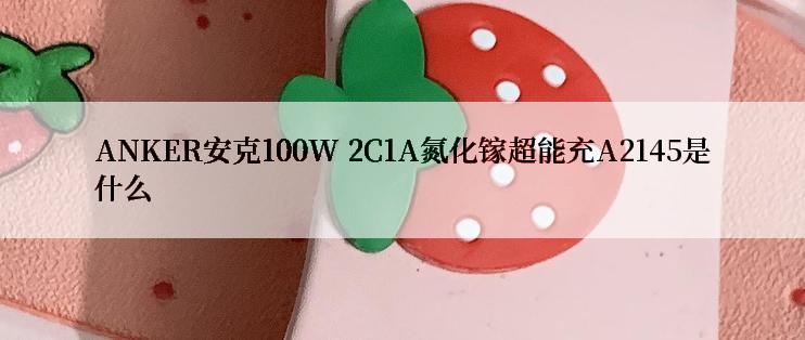 ANKER安克100W 2C1A氮化镓超能充A2145是什么