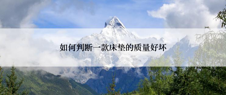 如何判断一款床垫的质量好坏