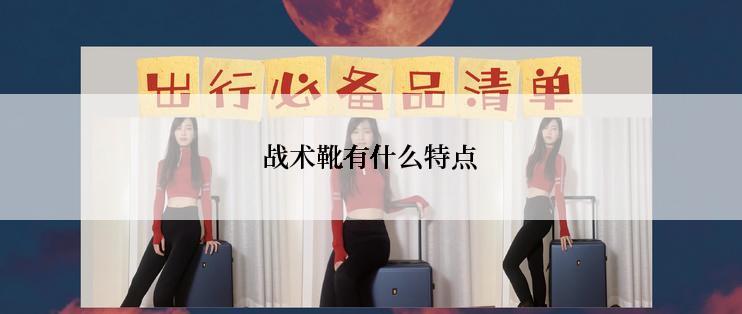 战术靴有什么特点