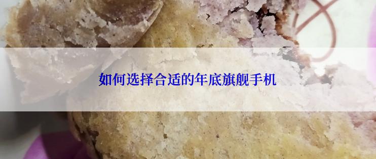 如何选择合适的年底旗舰手机