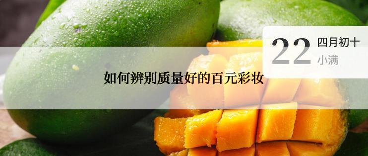 如何辨别质量好的百元彩妆