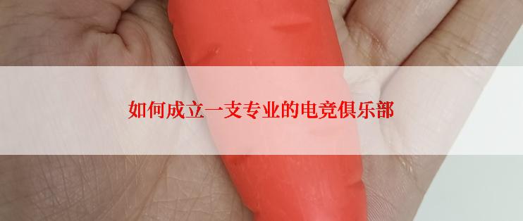 如何成立一支专业的电竞俱乐部
