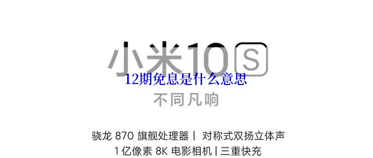 12期免息是什么意思