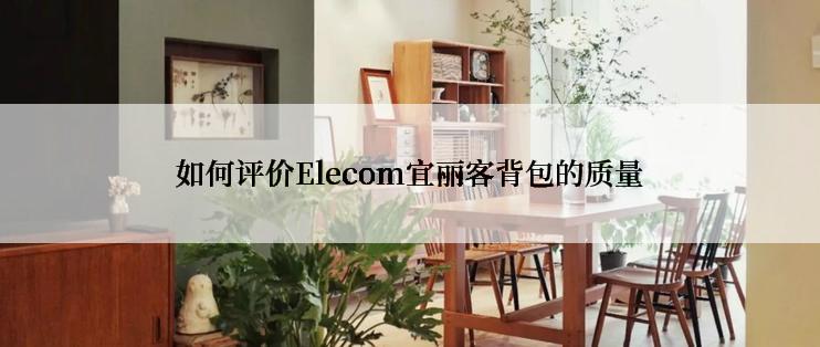 如何评价Elecom宜丽客背包的质量