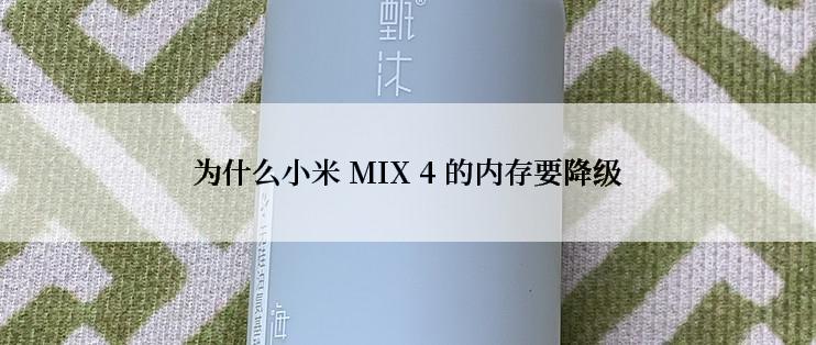 为什么小米 MIX 4 的内存要降级