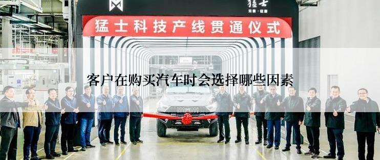 客户在购买汽车时会选择哪些因素