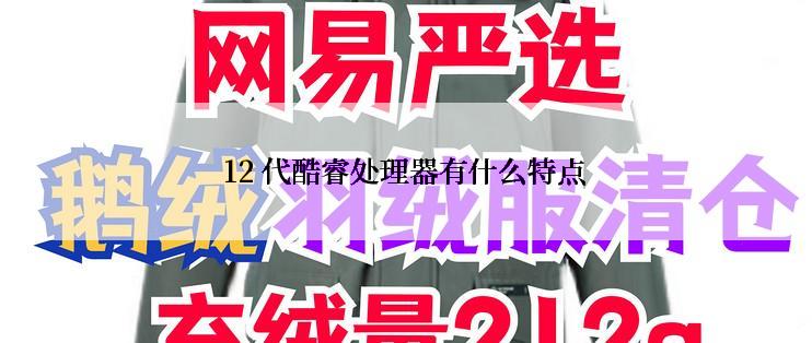 12 代酷睿处理器有什么特点