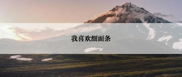 我喜欢细面条