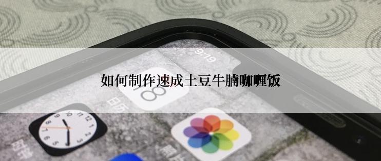 如何制作速成土豆牛腩咖喱饭