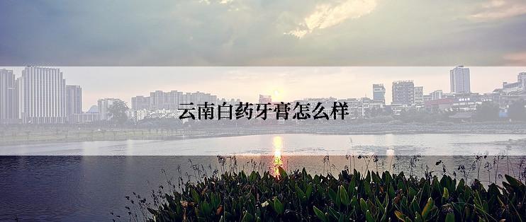 云南白药牙膏怎么样
