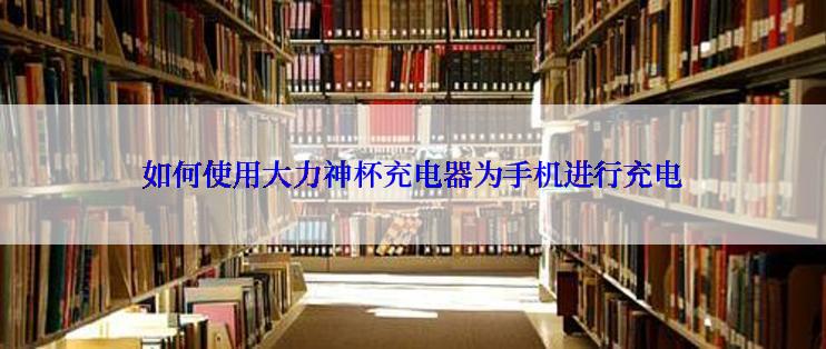 如何使用大力神杯充电器为手机进行充电