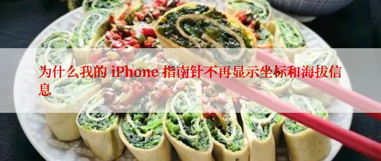 为什么我的 iPhone 指南针不再显示坐标和海拔信息