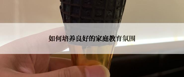 如何培养良好的家庭教育氛围