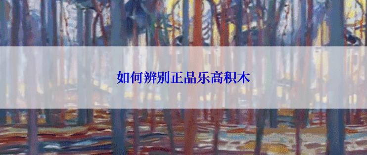 如何辨别正品乐高积木