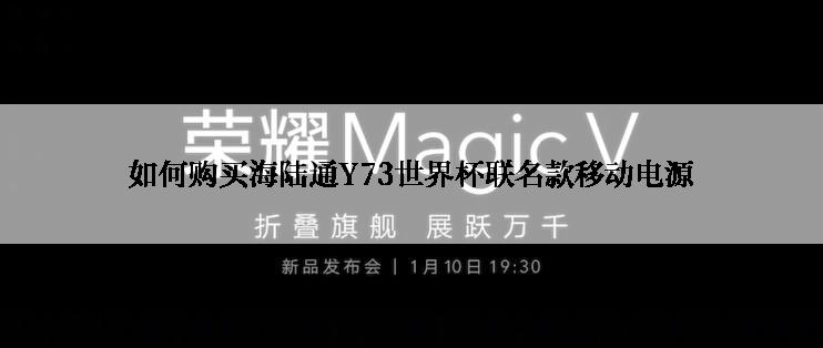 如何购买海陆通Y73世界杯联名款移动电源