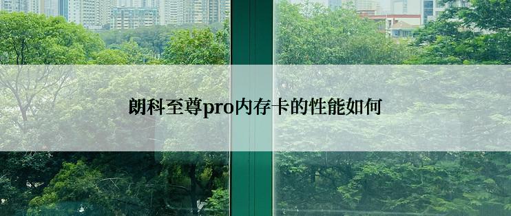 朗科至尊pro内存卡的性能如何