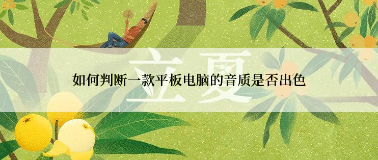 如何判断一款平板电脑的音质是否出色