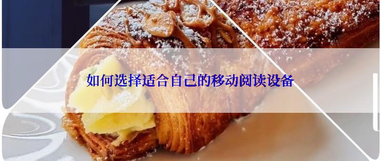 如何选择适合自己的移动阅读设备