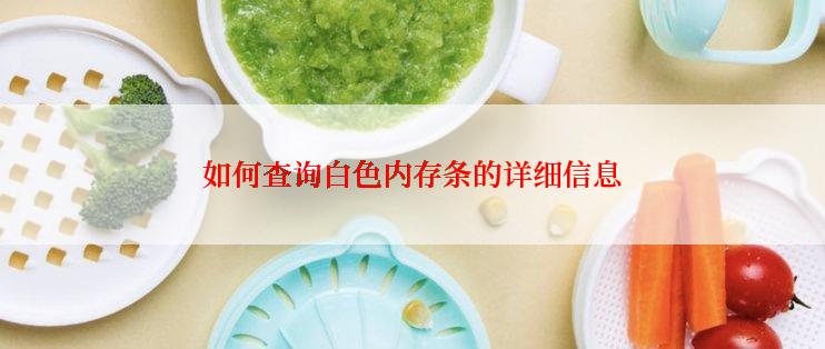 如何查询白色内存条的详细信息