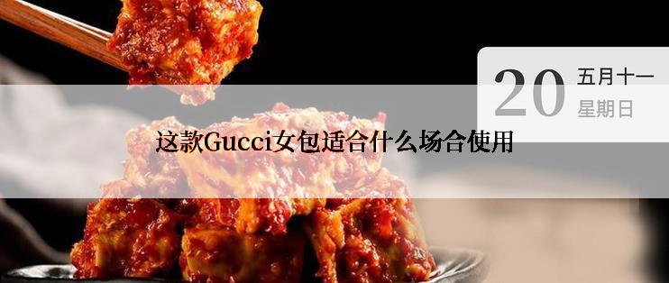 这款Gucci女包适合什么场合使用