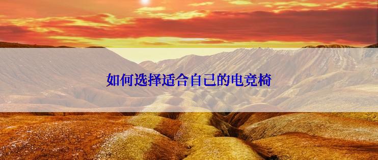 如何选择适合自己的电竞椅