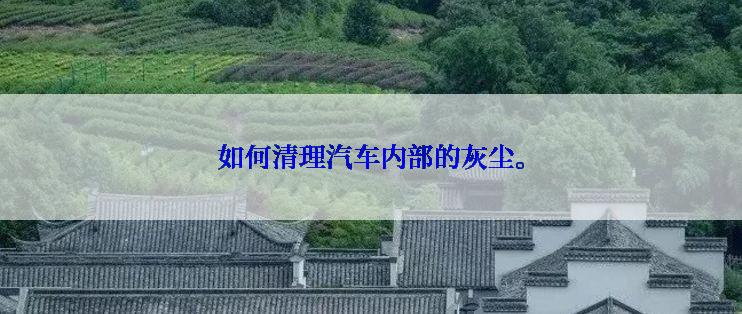 如何清理汽车内部的灰尘。