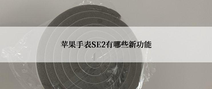 苹果手表SE2有哪些新功能