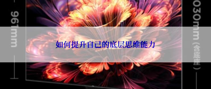 如何提升自己的底层思维能力