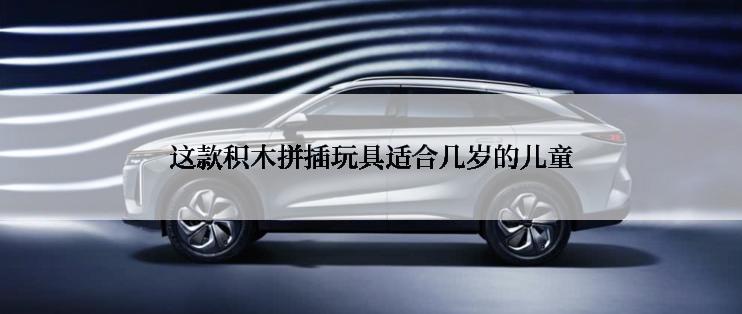 这款积木拼插玩具适合几岁的儿童