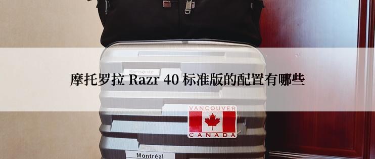 摩托罗拉 Razr 40 标准版的配置有哪些