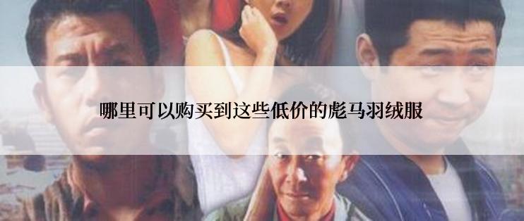 哪里可以购买到这些低价的彪马羽绒服