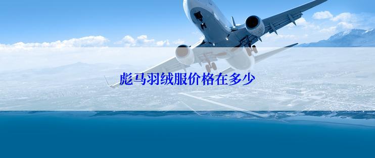 彪马羽绒服价格在多少