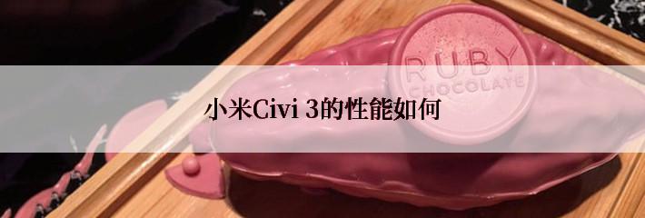 小米Civi 3的性能如何