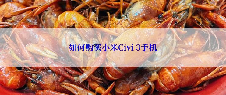如何购买小米Civi 3手机