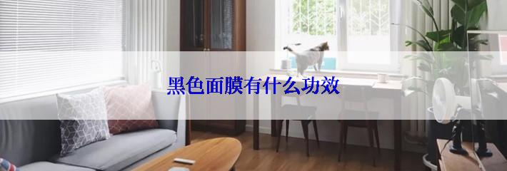 黑色面膜有什么功效