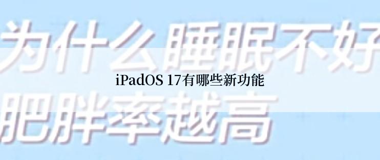 iPadOS 17有哪些新功能
