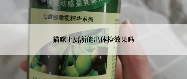 猫咪上厕所能出体检效果吗