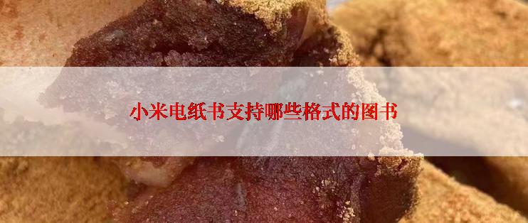 小米电纸书支持哪些格式的图书