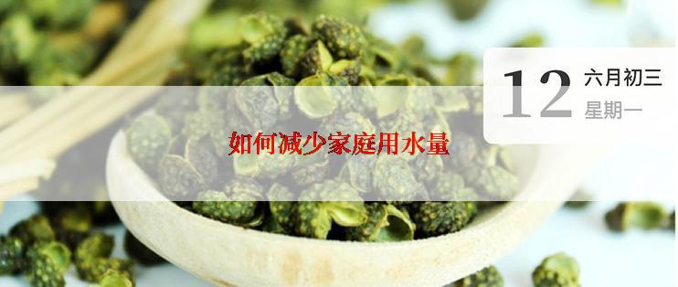 如何减少家庭用水量