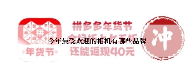 今年最受欢迎的相机有哪些品牌