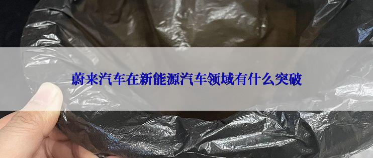 蔚来汽车在新能源汽车领域有什么突破