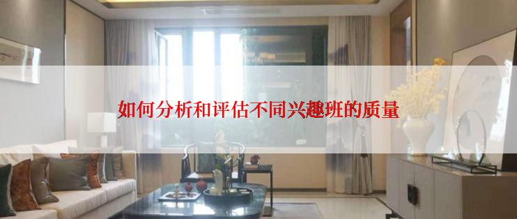 如何分析和评估不同兴趣班的质量