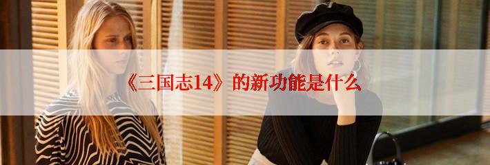 《三国志14》的新功能是什么