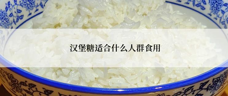 汉堡糖适合什么人群食用