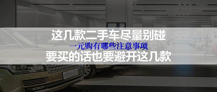 一元购有哪些注意事项