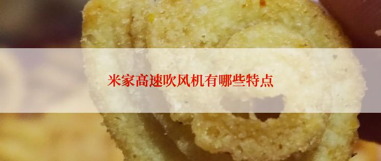 米家高速吹风机有哪些特点